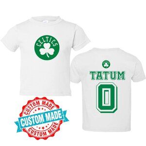 Jason Tatum Kids Boston Celtics Basketball Tshirt Toddler Infant Tee Onesie